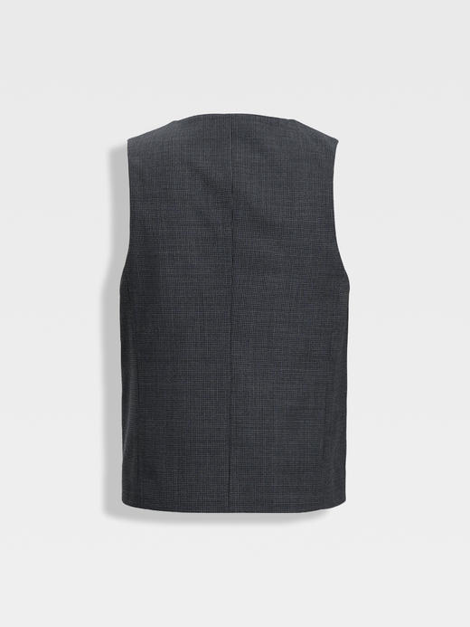 callisto灰色千鸟格绵羊毛马甲 商品图1