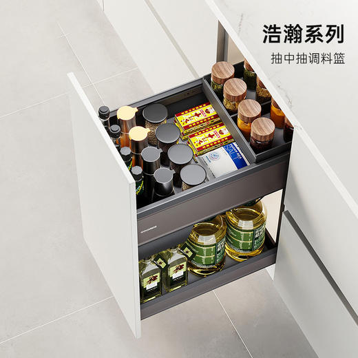 【4种规格可选】娜家厨房橱柜双层抽屉式调料篮 商品图0