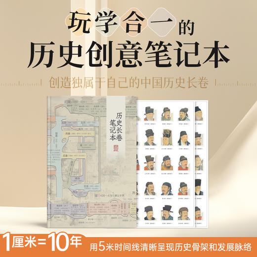 【毕业礼物】步印历史长卷笔记本朝代尺小学初中学历史朝代顺序送学生创意礼物 商品图0