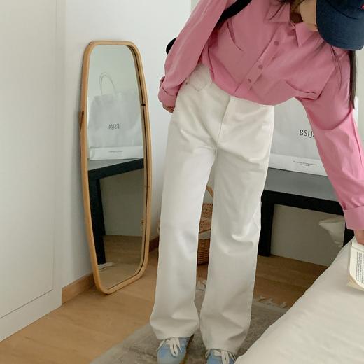 轩齐显瘦白色牛仔裤，98%棉亲肤舒适，直筒版型自带P腿效果（下单3-5天内发货） 商品图4