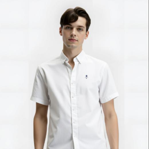 佐丹奴男装25年新款【蔚蓝经典系列】短袖衬衫01045243 商品图10