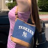 【品牌授权】扫码验证 韩国MLB 帆布拼棉字母水桶包-酒红色B 靛蓝色NY 深奶油色NY 女新款老花满印休闲时尚运动背包 3ABMS093N 商品缩略图3