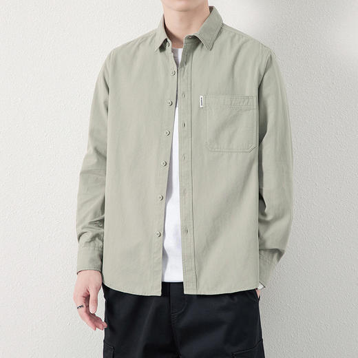 红览 七分袖/长袖春夏纯棉男士衬衫8855 商品图5