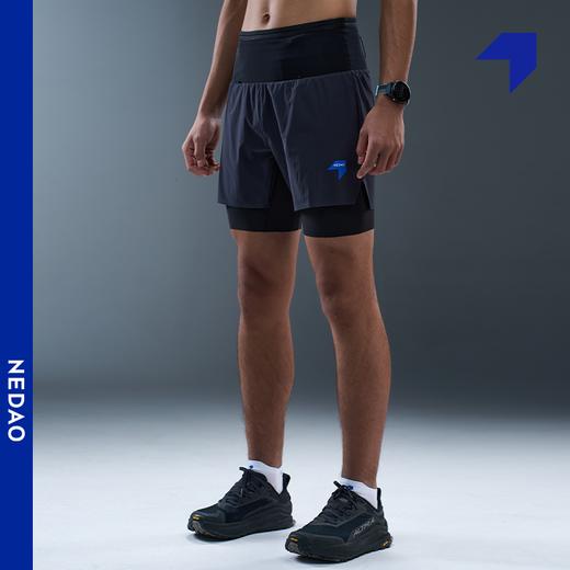 NEDAO内道一片裆腰包收纳带内衬越野跑运动训练可挂杖弹力跑步男士短裤 商品图4