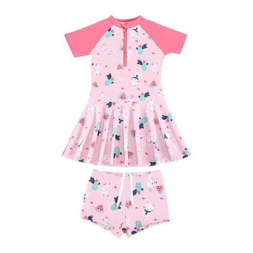 儿童泳衣女童防晒速干游泳衣4-12岁宝宝分体泳装卡通小孩透气泳衣L-5XL 商品图4