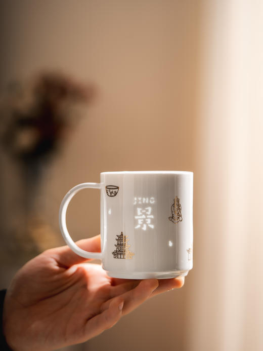 富玉陶瓷景德镇玲珑马克杯大容量高颜值景德镇马克杯 商品图0