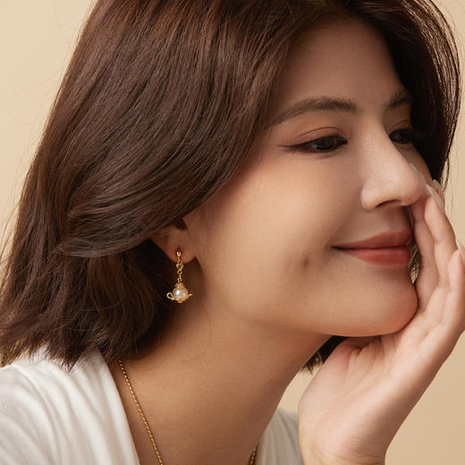 Manreya玛芮雅“把把壶”魔法转运淡水珍珠耳环 商品图3