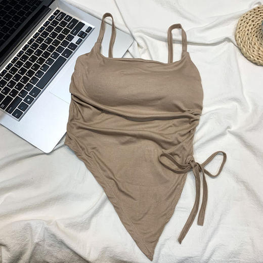 【49.9抢2件❗不规则开叉吊带】夏日性感C位就是你，自带胸垫+系带设计，内搭带胸垫外穿甜辣抹胸上衣吊带QQ 商品图8