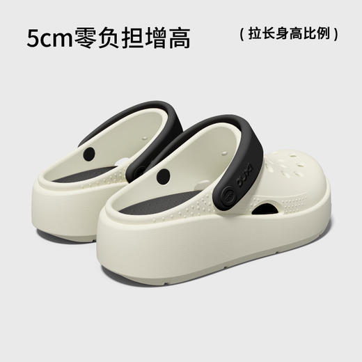 朴西星动力洞洞鞋女厚底可潮鞋鞋垫包头外穿增高情侣沙滩鞋 商品图3