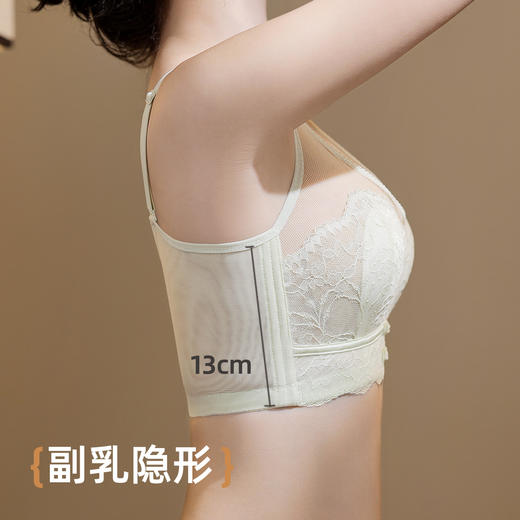 雅黛俪春夏文胸新款轻薄大胸显小性感蕾丝透气胸罩收副乳防下垂内衣 商品图5