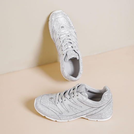 Westory2025年春季仿钻运动鞋婚鞋内增高深口单鞋W25AM58161 商品图1