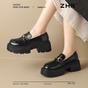 ZHR则则【厚底增高5.5CM】乐福鞋女英伦风单鞋女百搭黑色小皮鞋女 商品缩略图5