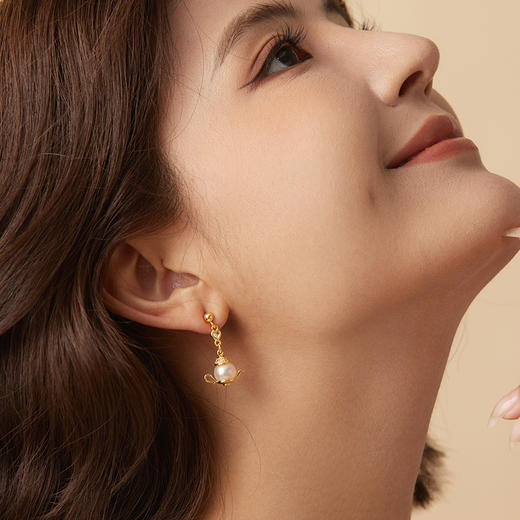 Manreya玛芮雅“把把壶”魔法转运淡水珍珠耳环 商品图2