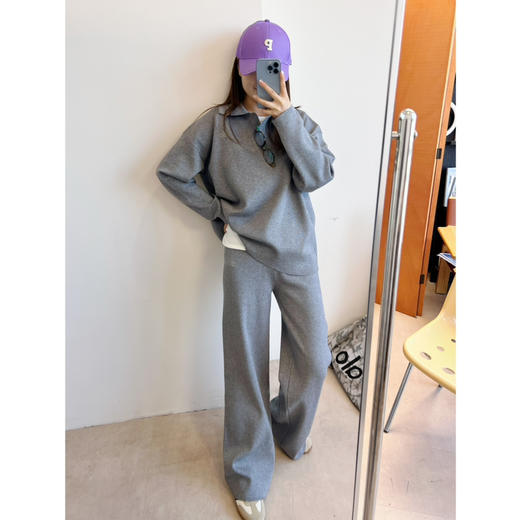 新年折扣 2503306   灰色 春款针织套装 商品图1