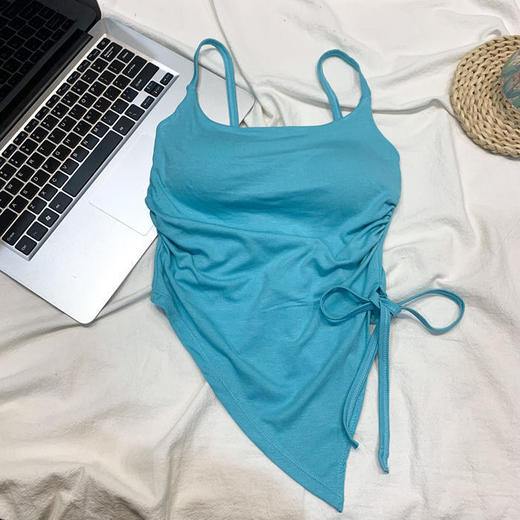 【49.9抢2件❗不规则开叉吊带】夏日性感C位就是你，自带胸垫+系带设计，内搭带胸垫外穿甜辣抹胸上衣吊带QQ 商品图9