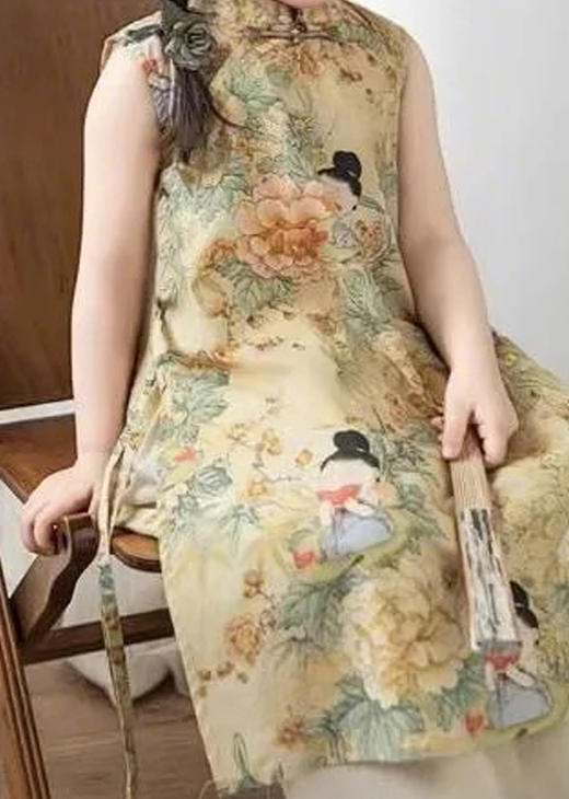 裁缝学苑TQ153女童新中式旗袍裙纸样儿童新款国风开叉上衣半身裙短裤样板 商品图4