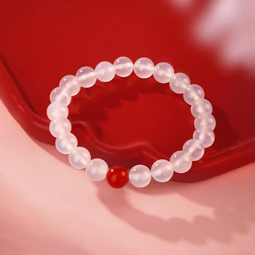 周六福南红荔枝冻玛瑙手串ZLFJ122265（福利款绒布袋包装无证书）★ 商品图4