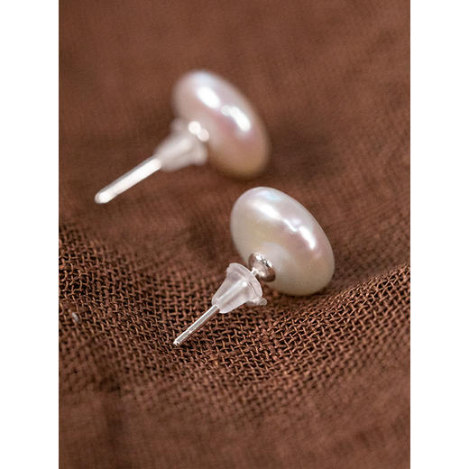 牧衣游 925银淡水珍珠耳环简约小众百搭 执榅【不支持会员折】 商品图3