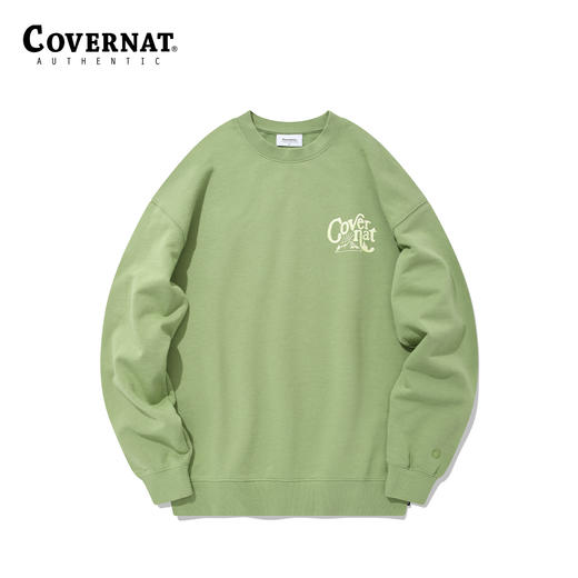 【韩国潮牌】Covernat卫衣男女同款秋冬新款变型字母印花圆领长袖潮牌CO2201CR08 商品图4
