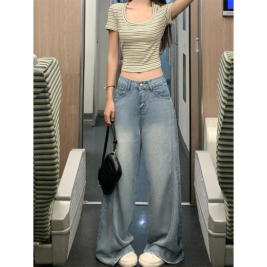 <曾小咸推荐>3.26现货秒杀 ！微信超特价！垂感天丝高腰牛仔裤 日常189.99 立减100 秒杀89.99！！ 商品图2