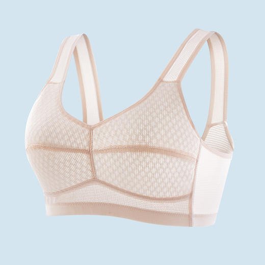 雀说 【2件】蜂巢杯文胸薄款透气内衣舒适无钢圈聚拢胸罩82080 商品图6