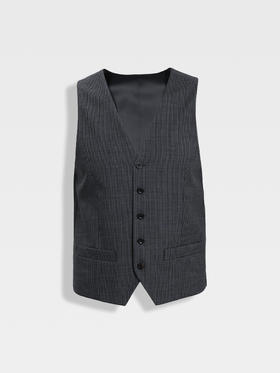 callisto灰色千鸟格绵羊毛马甲