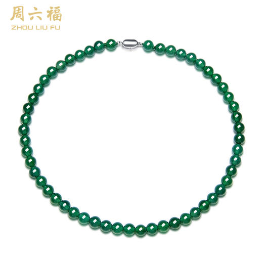 周六福s925银玉髓帝王绿套装ZLFZAZB001★ 商品图2