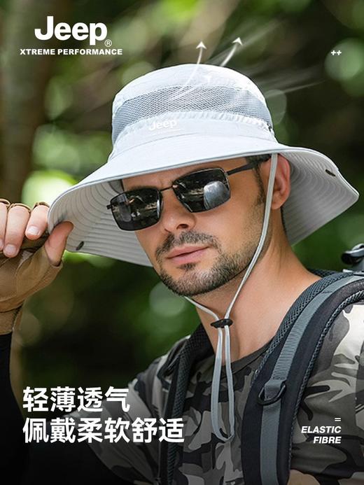 jeep吉普军绿轻薄透气柔软舒适钓鱼户外渔夫帽 商品图1