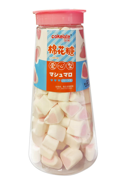 160g可力特草莓味爱心棉花糖 商品图0