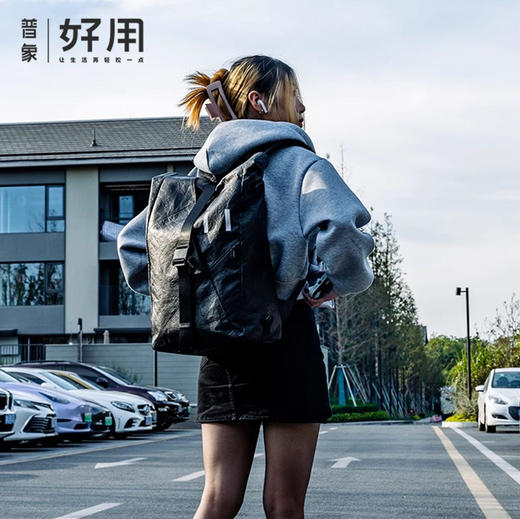 一个人的星球Y1表情包新款双肩包男女大容量通勤旅游运动电脑背包 商品图1