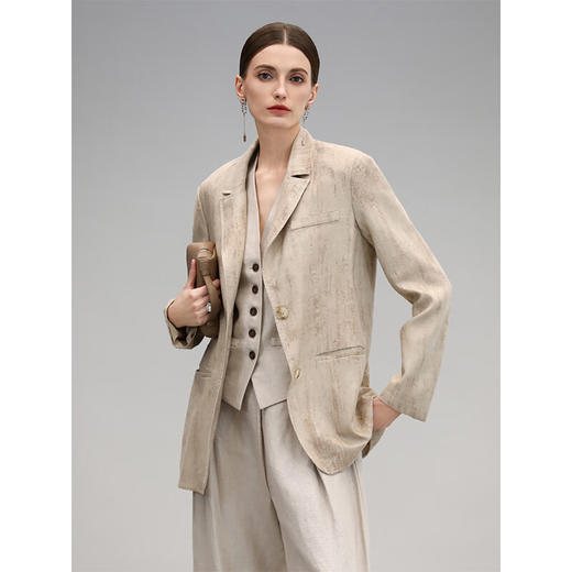 COCOBELLA[兰精天丝]雅痞风炒色西装女莱赛尔通勤外套SI7023 商品图2