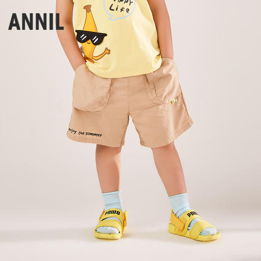 【实体店同款】男童全腰梭织短裤夏季新款安奈儿童装XB526723 商品图1