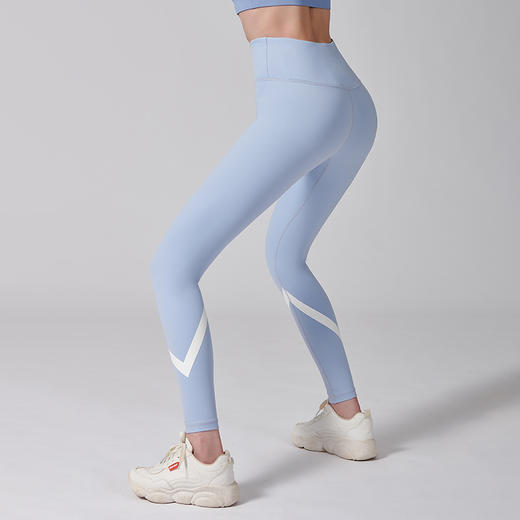 I'd爱帝时尚撞色高腰高弹蜜桃臀瑜伽裤塑形运动裤 商品图6