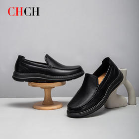 CHCH平衡鞋2025春夏新品牛皮真皮一脚蹬男鞋商务鞋CP1A2101