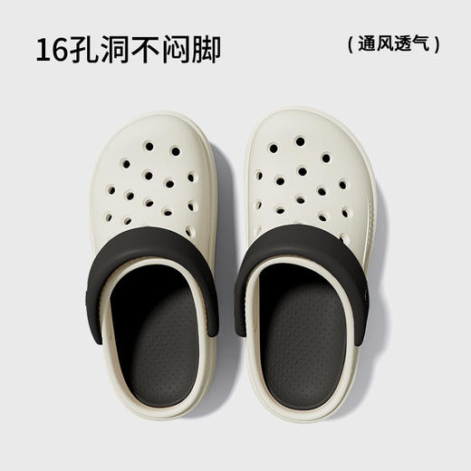 朴西星动力洞洞鞋女厚底可潮鞋鞋垫包头外穿增高情侣沙滩鞋 商品图2