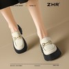 ZHR则则【厚底增高5.5CM】乐福鞋女英伦风单鞋女百搭黑色小皮鞋女 商品缩略图9