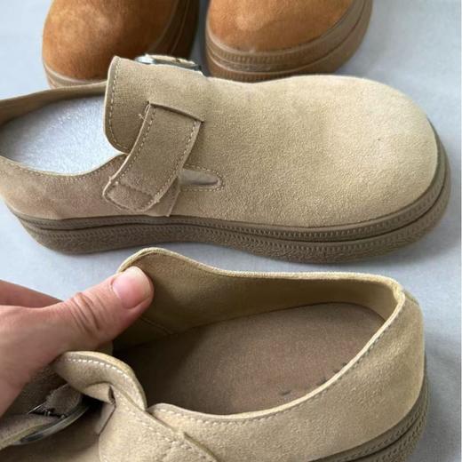 复古慵懒2025新款百搭厚底全包真皮增高勃肯鞋单鞋女款！ 商品图3