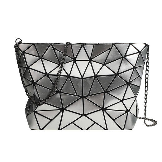 雀说 三角片简约女包休闲单肩包链条斜跨包1353-1 商品图4