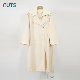 NUTS夏季新品时尚优雅纯色英伦风气质百搭风衣外套418043459