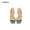 westory细高跟凉鞋夏季气质百搭一字扣仙女风单鞋W22BG61271 商品缩略图1