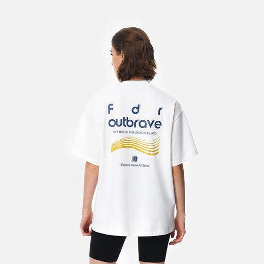 FDR官方店 凉感速干印花短袖t恤男女夏季城市运动宽松情侣装上衣 商品图4