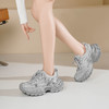 Westory2025年春季厚底老爹鞋烫钻运动休闲系带深口单鞋W25AM59131 商品缩略图4