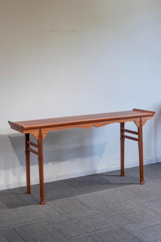 红桥红  家具严选  缅甸花梨(大果紫檀）  【167洪氏 剑足插肩榫翘头案】 商品图1