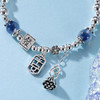 子佩集S925银【发财平安】手链【TSB0001-37】纯银莲蓬糖心玛瑙蓝色2409 商品缩略图2