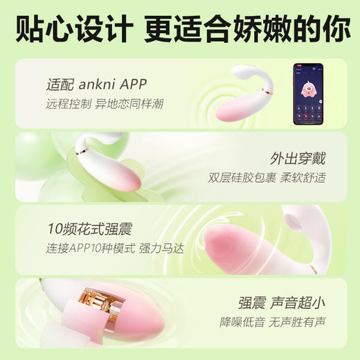 安可尼 桃喜吮吸震动APP遥控情趣跳蛋 商品图1
