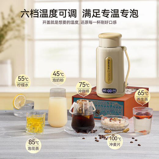 【多样屋专柜】艾贝丽多功能便携式电热水壶 旅行水壶不锈钢1L 商品图4