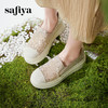Safiya/索菲娅2025春夏百搭懒人编织透气亮片蕾丝渔夫鞋 SFD1112257 商品缩略图6