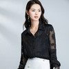丁摩 衬衫女夏桑蚕丝女装高级感气质通勤透视洋气真丝女士衬衣5ZF-3175 商品缩略图3