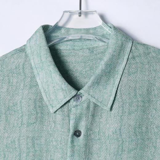 2528613夏季高级感新款潮牌简约扎染翻领纽扣短袖衬衫复古休闲宽松上衣 商品图2