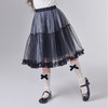 笛莎Deesha 童装女童半身裙2025夏新款女童分割式网纱半裙 商品缩略图0
